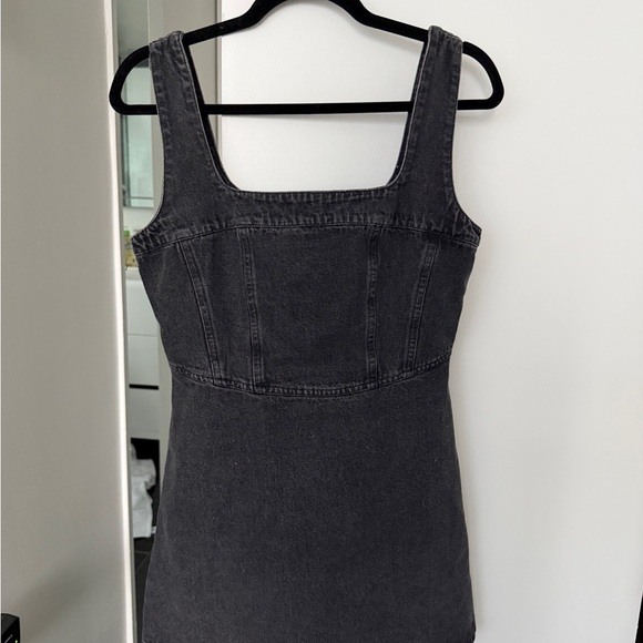 Lulus Dresses & Skirts - Lulu's Washed Black Denim Mini Dress
